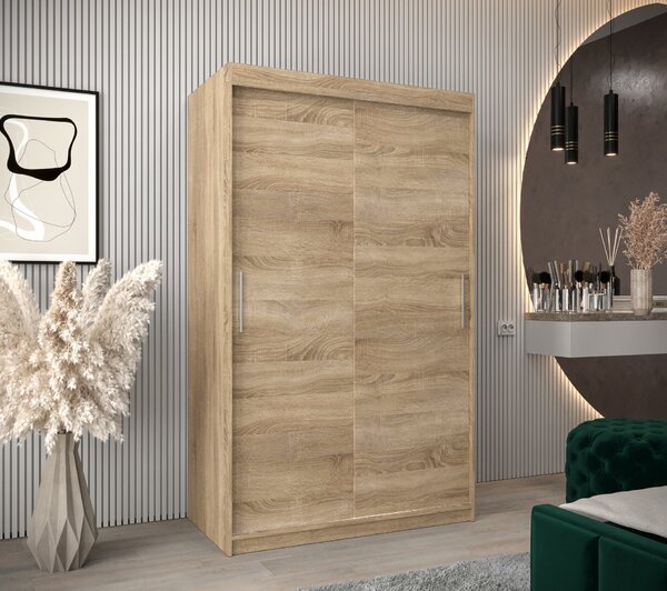 Ormar za garderobu 120 cm Toki (hrast sonoma + hrast sonoma)