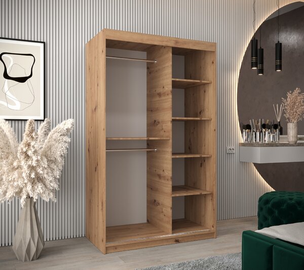 Zondo.hr Ormar za garderobu 120 cm Toki (hrast artisan + hrast artisan). Akcija -17%. 1064813