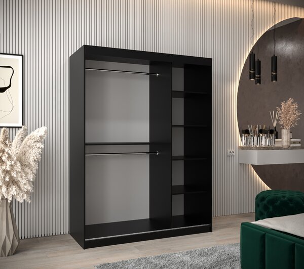 Zondo.hr Ormar za garderobu 150 cm Toki (crna mat + hrast artisan). Akcija -16%. 1064823