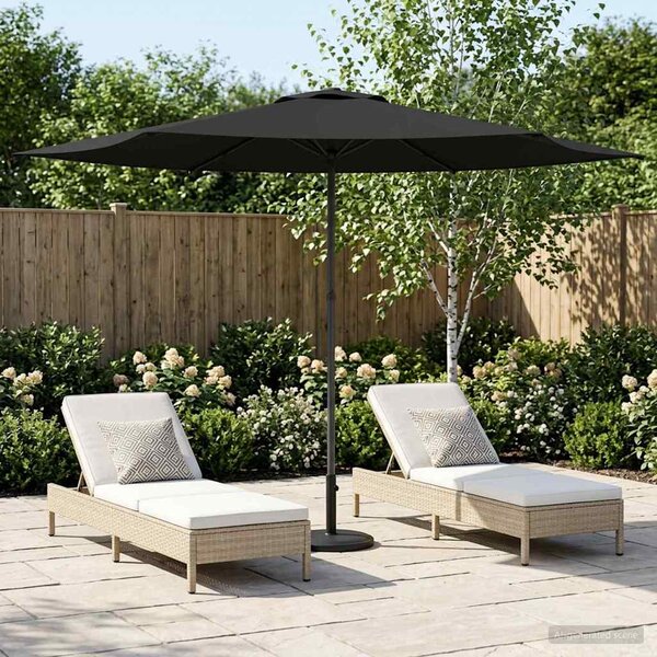 Vrtni suncobran 300 x 300 cm Poliester Pravokutni Antracit - Antracit / 300 x 300 cm