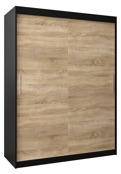 Zondo.hr Ormar za garderobu 150 cm Toki (crna mat + hrast sonoma). Akcija -16%. 1064824