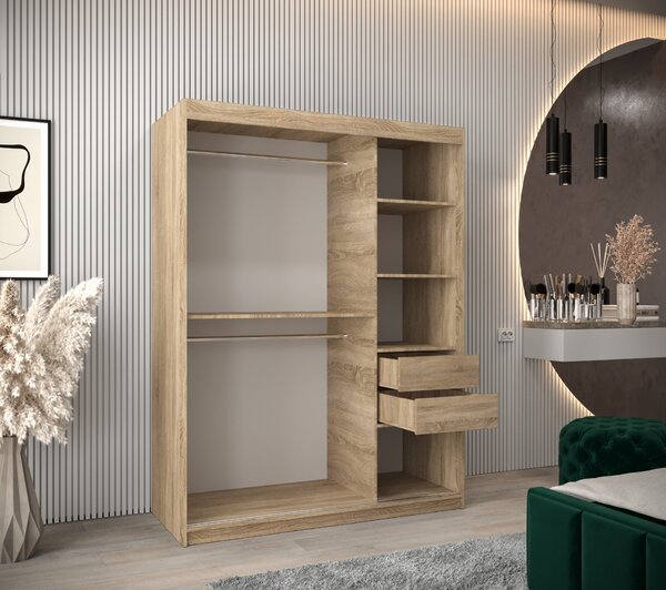 Zondo.hr Ormar za garderobu 150 cm Toki (hrast sonoma + hrast sonoma). Akcija -16%. 1064830
