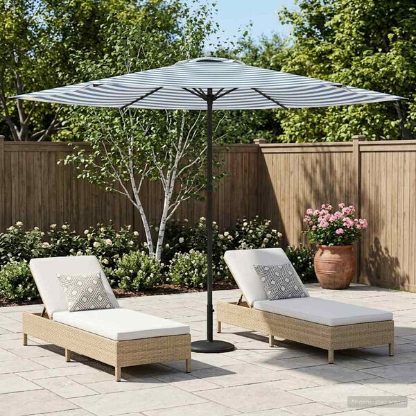 Vrtni suncobran 300 x 300 cm Poliester Pravokutni - Crvena / 300 x 300 cm