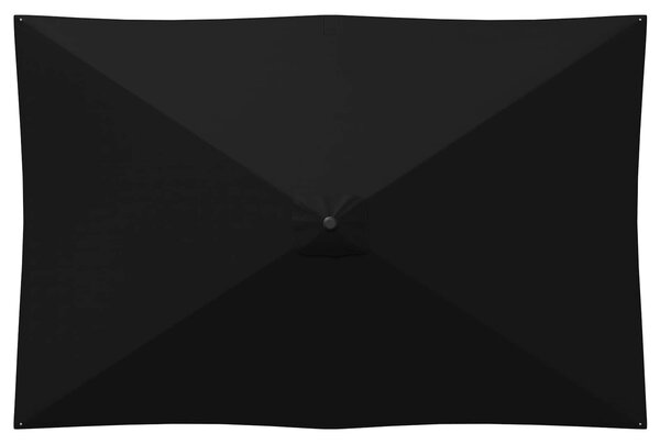 Vrtni suncobran 200 x 300 cm Poliester Pravokutni Crna - Crna / 200 x 300 cm