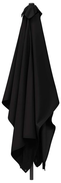 Vrtni suncobran 200 x 300 cm Poliester Pravokutni Crna - Crna / 200 x 300 cm