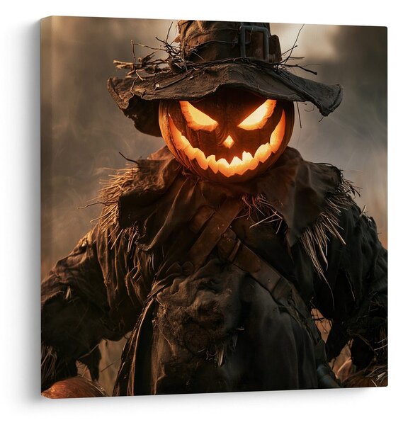 Slika goruće halloweensko strašilo u polju