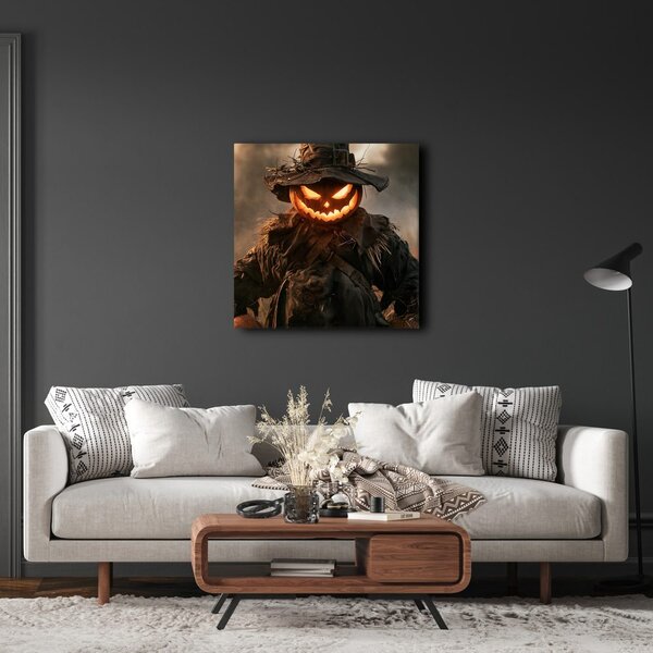 Slika goruće halloweensko strašilo u polju