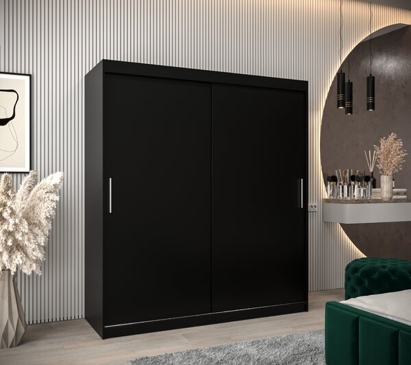 Zondo.hr Ormar za garderobu 180 cm Toki (crna mat + hrast sonoma). Akcija -17%. 1064838