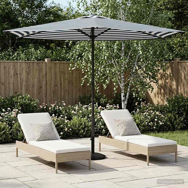 Vrtni suncobran 270 x 270 cm Poliester Pravokutni - Crvena / 270 x 270 cm