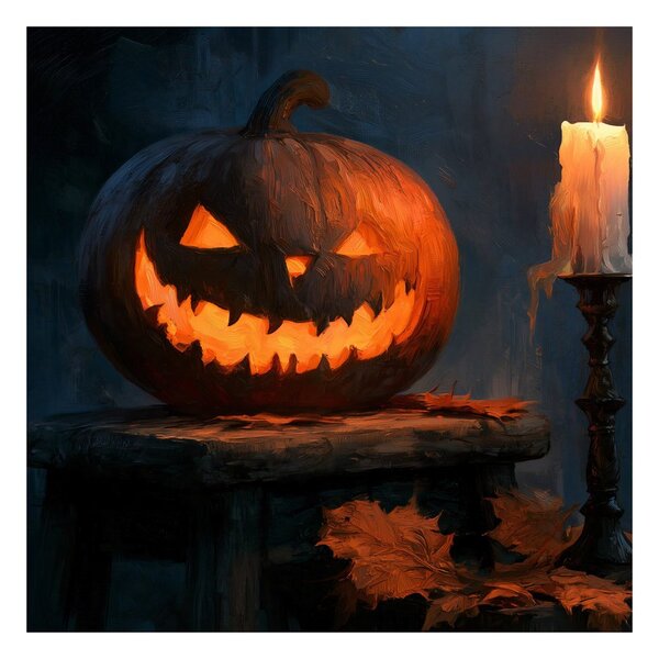 Slika halloween bundeva u polumraku