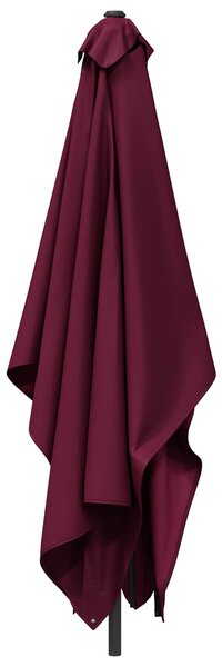 Vrtni suncobran 200 x 300 cm Poliester Pravokutni - Crvena / 200 x 300 cm
