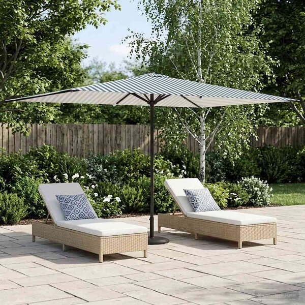 Vrtni suncobran 200 x 300 cm Poliester Pravokutni - Crvena / 200 x 300 cm