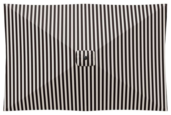 Vrtni suncobran 200 x 300 cm Poliester Pravokutni Crna i bijela - Crna / 200 x 300 cm