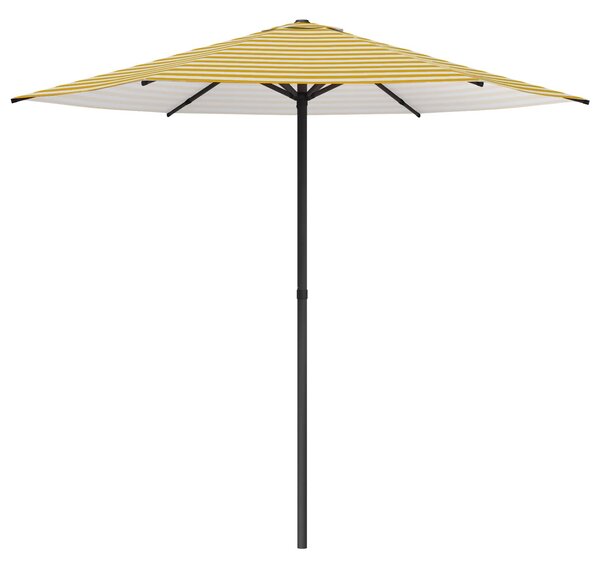 Vrtni suncobran 230 x 230 cm Poliester Pravokutni Žuta i bijela - Žuta / 230 x 230 cm