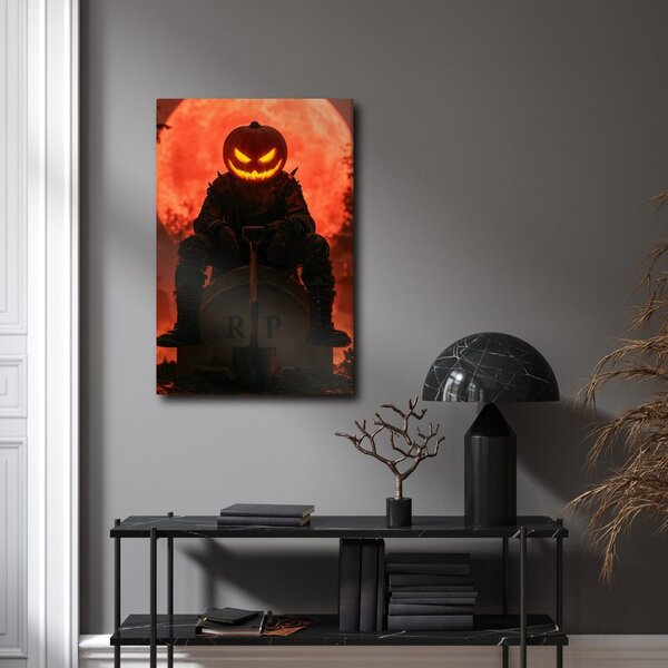 Slika halloween strava pod crvenim mjesecom