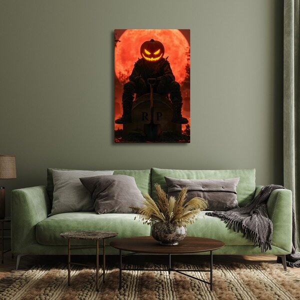 Slika halloween strava pod crvenim mjesecom