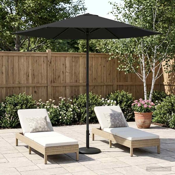 Vrtni suncobran 230 x 230 cm Poliester Pravokutni Antracit - Antracit / 230 x 230 cm