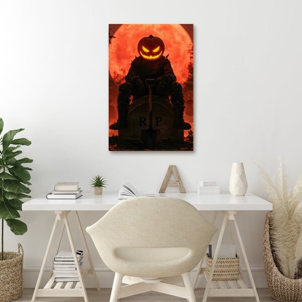 Slika halloween strava pod crvenim mjesecom