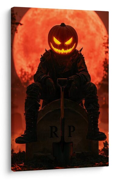 Slika halloween strava pod crvenim mjesecom