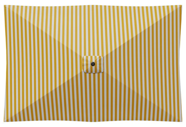 Vrtni suncobran 200 x 300 cm Poliester Pravokutni Žuta i bijela - Žuta / 200 x 300 cm