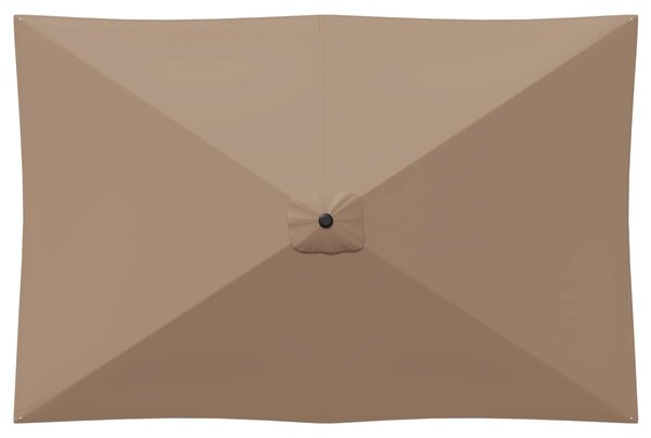 Vrtni suncobran 200 x 300 cm Poliester Pravokutni Sivosmeđa - Smeđesiva / 200 x 300 cm