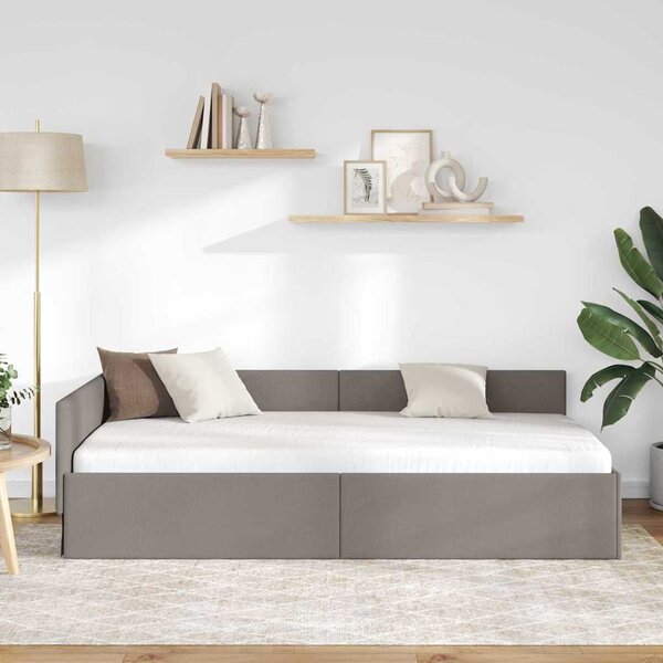 Kutni okvir kreveta Sivo-smeđa 80 cm x 200 cm tkanina - Smeđesiva / 80 cm x 200 cm