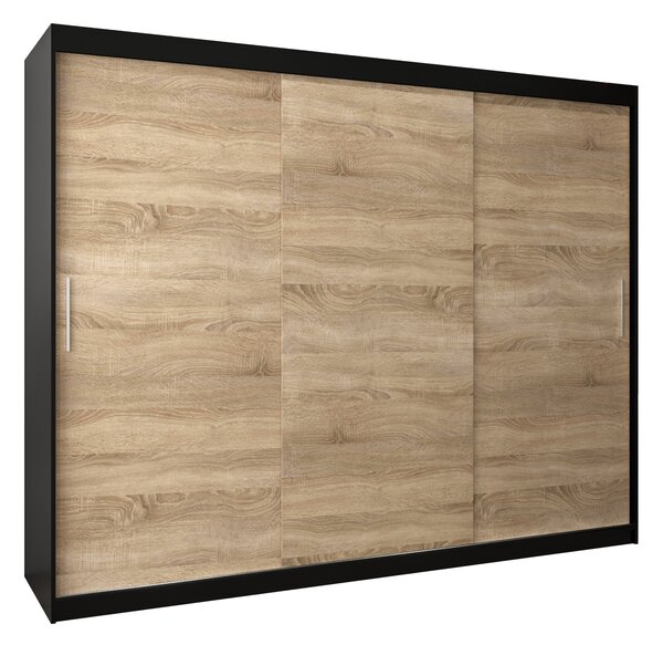 Zondo.hr Ormar za garderobu 250 cm Toki (crna mat + hrast sonoma). Akcija -18%. 1064866