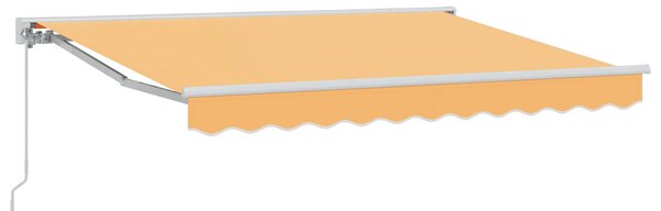 Ručno sklopiva tenda Pijesak 4,5 × 3,5 m Poliester i aluminij - Bijela / 4,5 × 3,5 m