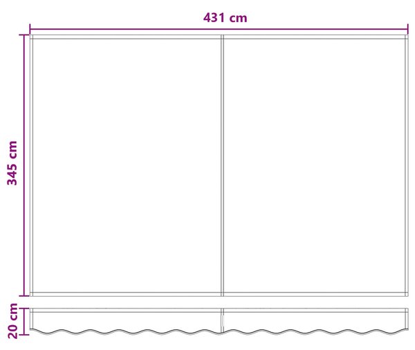 Ručno sklopiva tenda Pijesak 4,5 × 3,5 m Poliester i aluminij - Bijela / 4,5 × 3,5 m