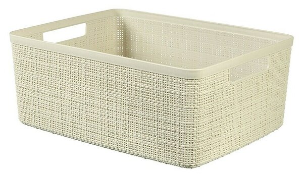 Curver Kutija za pohranjivanje Jute M - Creme (D x Š x V: 36 x 27 x 15 cm, Plastika, Kremasto)