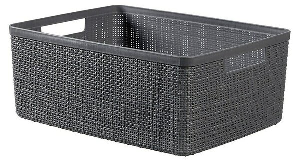 Curver Kutija za pohranjivanje Jute M - Anthrazit (D x Š x V: 36 x 27 x 15 cm, Plastika, Antracit)