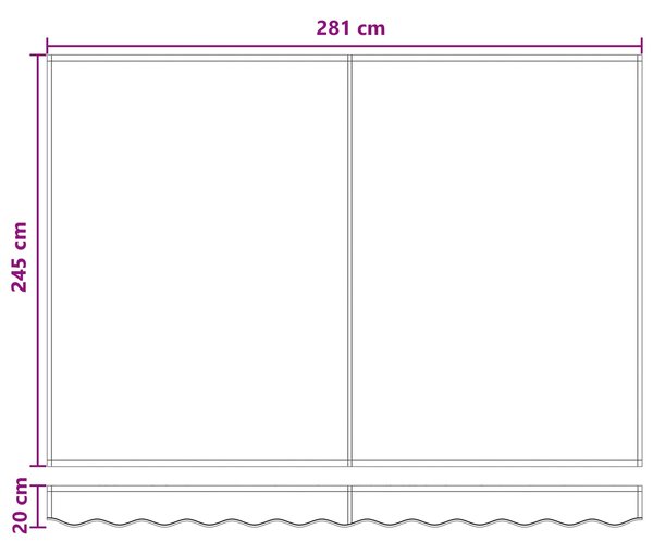 Ručno sklopiva tenda Sivosmeđa 3 x 2,5 m Poliester i aluminij - Bijela / 3 x 2,5 m