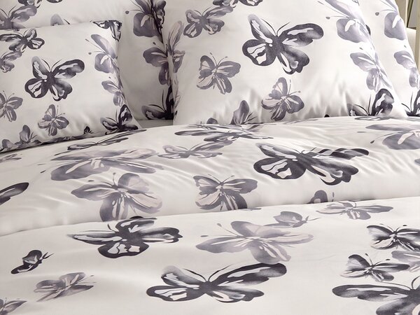 Posteljina od mikrovlakana BLACK BUTTERFLY kremasta Dimenzije posteljine: 2 kom 70 x 80 cm | 160 x 200 cm
