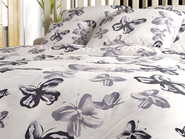 Posteljina od mikrovlakana BLACK BUTTERFLY kremasta Dimenzije posteljine: 2 kom 70 x 80 cm | 160 x 200 cm