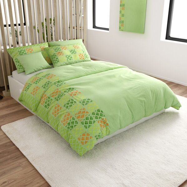 Posteljina od mikrosatina VELLARI, zelena Dimenzije posteljine: 70 x 90 cm | 140 x 200 cm