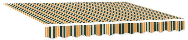 Ručno sklopiva tenda Zelena i žuta 3 x 2,5 m - Bijela / 3 x 2,5 m