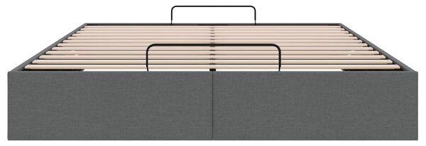 Otomanski krevet Tamnosiva 153 x 203 cm Tkanina - Tamnosiva / 153 x 203 cm