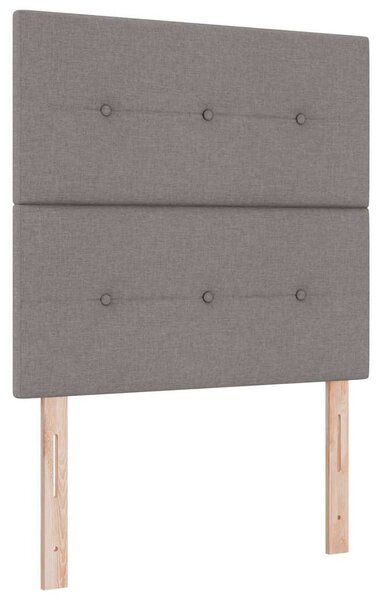 LED Box Spring Krevet s jastukom Sivo-smeđa 80 x 200 cm tkanina - Smeđesiva / 80 x 200 cm