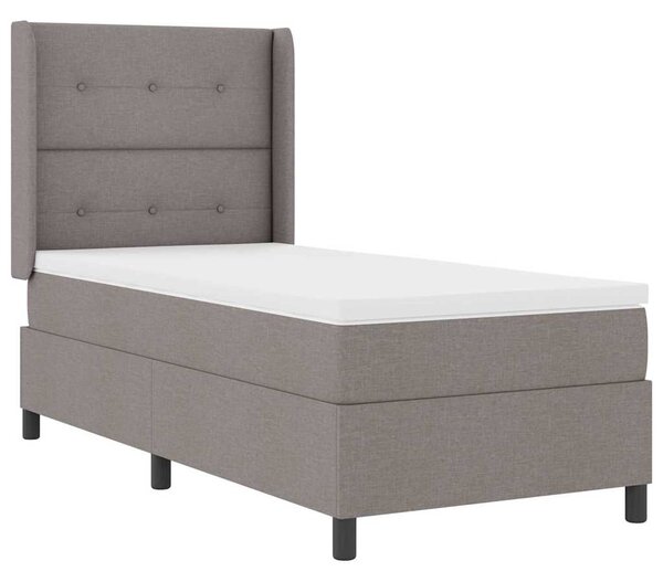 LED Box Spring Krevet s jastukom Sivo-smeđa 80 x 200 cm tkanina - Smeđesiva / 80 x 200 cm