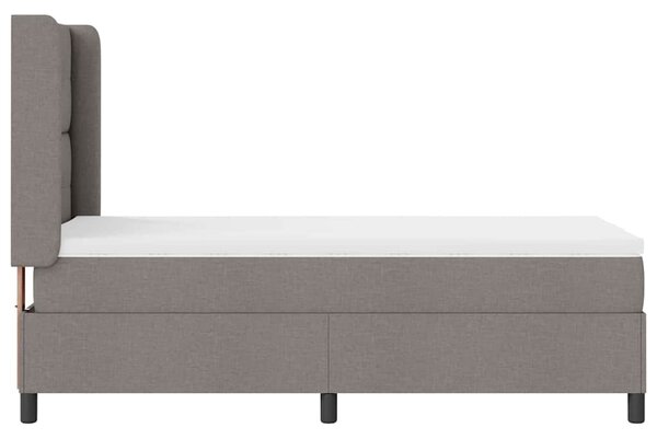 LED Box Spring Krevet s jastukom Sivo-smeđa 80 x 200 cm tkanina - Smeđesiva / 80 x 200 cm