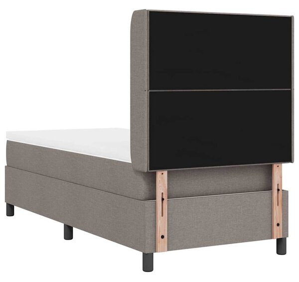 LED Box Spring Krevet s jastukom Sivo-smeđa 80 x 200 cm tkanina - Smeđesiva / 80 x 200 cm