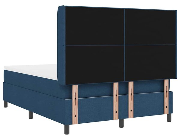 Krevet s opruga kutije s jastukom Plava 190 x 140 cm tkanina - Plava / 190 x 140 cm
