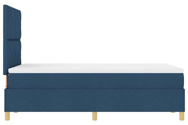 LED Box Spring Krevet s uzglavljem Plava 120 x 200 cm tkanina - Plava / 120 x 200 cm