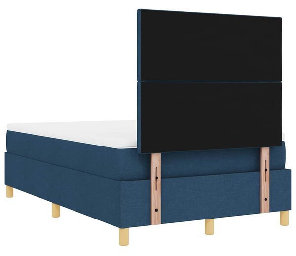 LED Box Spring Krevet s uzglavljem Plava 120 x 200 cm tkanina - Plava / 120 x 200 cm
