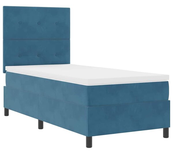 LED Box Spring Krevet Tamno plava 80 x 200 cm Baršun - Plava / 80 x 200 cm