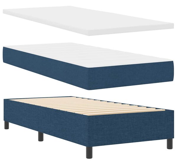 Krevet s opruga kutije s jastukom Plava 200 x 80 cm tkanina - Plava / 200 x 80 cm