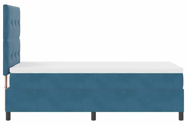 LED Box Spring Krevet Tamno plava 80 x 200 cm Baršun - Plava / 80 x 200 cm