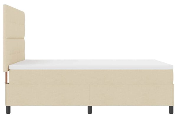 Krevet s opruga kutije s uzglavljem Krema 140 x 190 cm tkanina - Krem / 140 x 190 cm