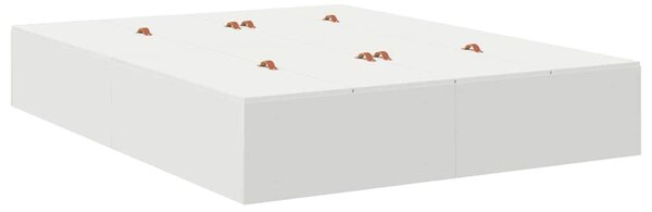 Krevet s ladicama Bijelo 150 x 200 cm Konstruirano drvo - Bijela / 150 x 200 cm
