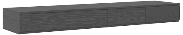 Krevet s ladicama Crni hrast 135 cm Konstruirano drvo - Crna / 135 cm